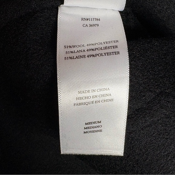 NWT Rails Melanie Jacket Size M Soft Wool Blend Contrast Trim Black White - Picture 10 of 13